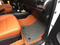 Thảm lót sàn 6D trám Cacbon cho xe ô tô Toyota Hilux 2014