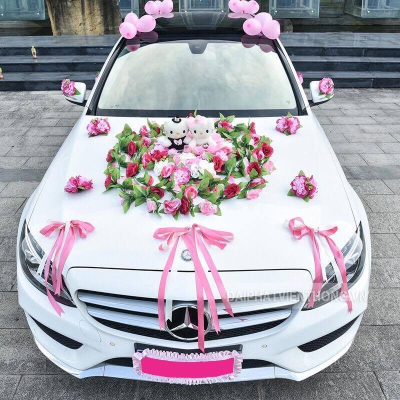 bán hoa trang trí xe cưới cực đẹp giá rẻ hcm