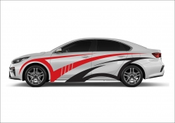 Dán tem decal thiết kế cho xe ô tô Kia Cerato