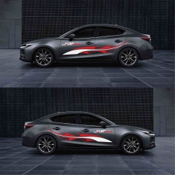 Dán decal tem thiết kế cho xe ô tô Mazda 6 độc đáo