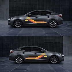 Decal tem thiết kế dán xe hơi Mazda 6