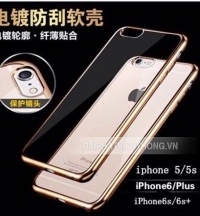 105 silicon iphone 5 trong suốt viền màu