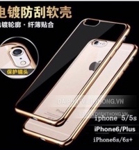 105 silicon iphone 6 trong suốt viền màu