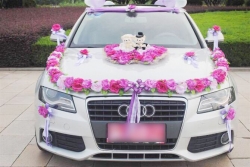 Mẫu 004 hoa giả trang trí xe cưới - hoa cô dâu
