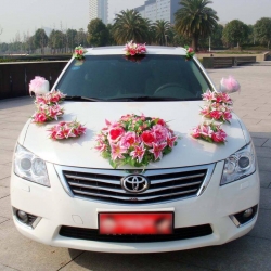 Mẫu 009 hoa giả trang trí xe cưới - hoa cô dâu