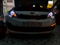 Combo Độ đèn mắt quỷ xe ô tô Kia Rio, Kia K3