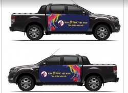 Dán decal thiết kế quảng cáo cho xe ô tô Mazda BT-50